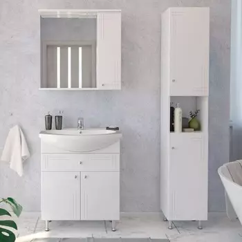 Мебель для ванной SanStar Июнь 70 напольная, белая (раковина Балтика 70)