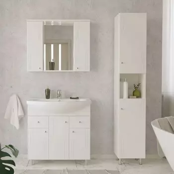 Мебель для ванной SanStar Июнь 80 напольная, белая