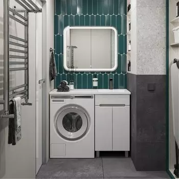 Мебель для ванной SanStar Эллада 50 напольная (раковина Даллас 110 правая)