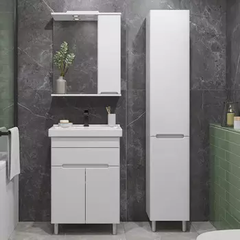 Мебель для ванной SanStar Модена 50 напольная, белая (раковина Фест 50)