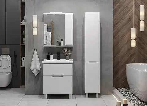 Мебель для ванной SanStar Ориана 50 напольная, белая (раковина Фест 50)