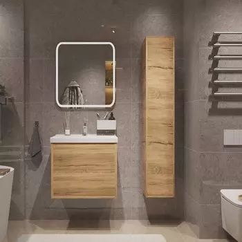 Мебель для ванной SanStar Siva 60 подвесная, дуб вотан (раковина Фест 60)