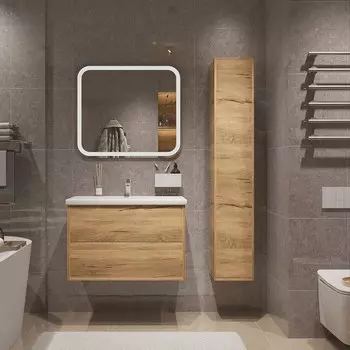 Мебель для ванной SanStar Siva 70 подвесная, дуб вотан (раковина Como 70)