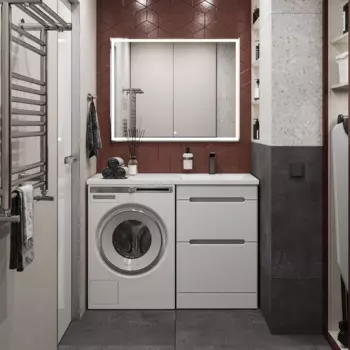 Мебель для ванной SanStar Толедо 110 напольная, белая (раковина Даллас 110 R)