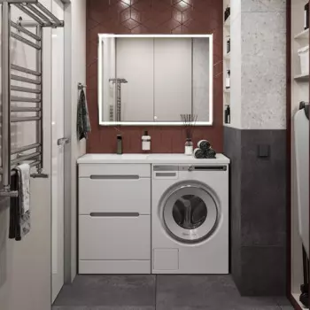 Мебель для ванной SanStar Толедо 110 напольная, белая (раковина Даллас 110 L)