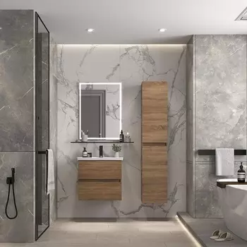 Мебель для ванной SanStar Тоскана 60 подвесная, дуб сонома светлый