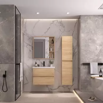 Мебель для ванной SanStar Тоскана 70 подвесная, дуб сонома светлый