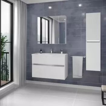 Мебель для ванной SanStar Велья 100 подвесная, белая (раковина Фостер 100)