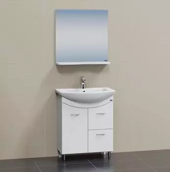 Мебель для ванной СанТа Диона 70 напольная 2 ящика белая