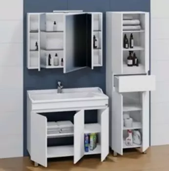 Мебель для ванной СанТа Марс 100 напольная, 3 двери