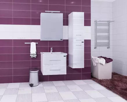 Мебель для ванной СанТа Омега 60 подвесная с зеркалом Стандарт 60 свет