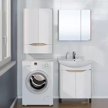 Мебель для ванной СанТа Сатурн 70 напольная, дуб австрийский/белый