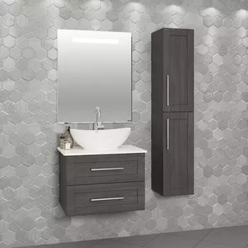 Мебель для ванной СанТа Венера 70 дуб шале графит, подвесная, со столешницей