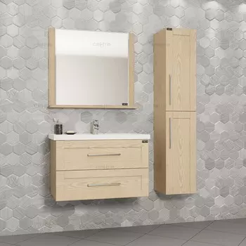 Мебель для ванной СанТа Венера 80 подвесная, дуб бежевый