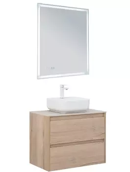 Мебель для ванной со столешницей Aquanet Nova Lite 75 дуб крафт, 2 ящика