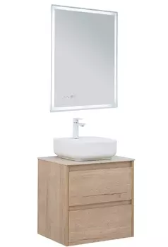 Мебель для ванной со столешницей Aquanet Nova Lite 60 дуб крафт, 2 ящика