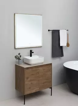 Мебель для ванной со столешницей Aquanet Nova Lite 75 дуб рустикальный, 2 дверцы