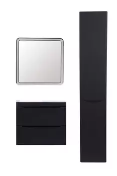 Мебель для ванной Style Line El Fante Бергамо мини 60 подвесная, Люкс антискрейтч черный, Plus