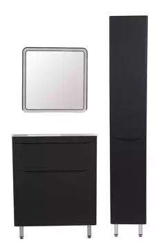Мебель для ванной Style Line El Fante Бергамо мини 70 напольная, Люкс антискрейтч черный, Plus