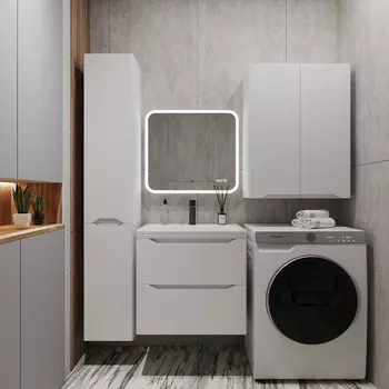 Мебель для ванной Style Line Марелла 60 Люкс Plus подвесная, 2 ящика, белый матовый