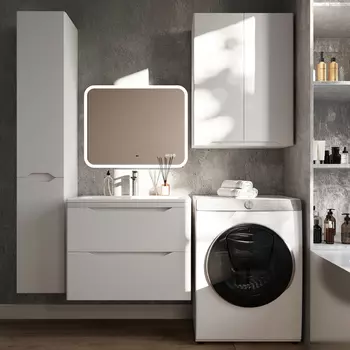 Мебель для ванной Style Line Марелла 70 Люкс Plus подвесная, 2 ящика, белый матовый