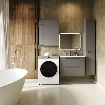 Мебель для ванной Style Line Марелла 70 Люкс Plus подвесная, 2 ящика, серый матовый