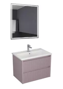Мебель для ванной Veneciana Alterno 70 подвесная, 2 ящика, пудровый матовый