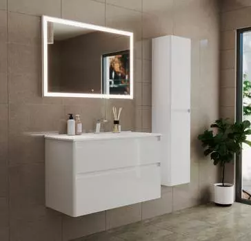 Мебель для ванной Veneciana Aventino 100 подвесная, 2 ящика, белая