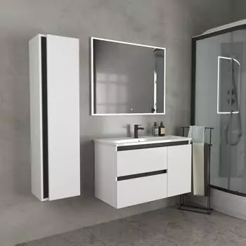 Мебель для ванной Veneciana Parino 80 подвесная, белый матовый (раковина Mario 80)