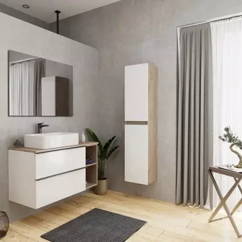 Мебель для ванной Veneciana Sangro 80 подвесная, белый/дуб сонома