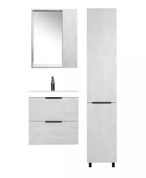 Мебель для ванной Viant Берлин 60 подвесная, 2 ящика, цемент