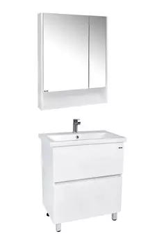 Мебель для ванной Viant Мальта 60 напольная, 2 ящика, белая
