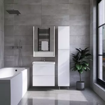 Мебель для ванной Viant Мальта 70 подвесная, 2 ящика, белая