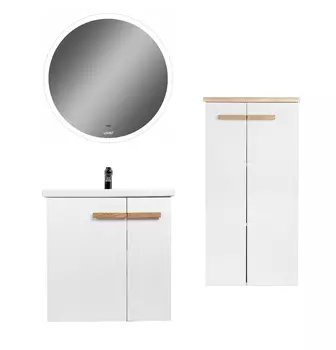 Мебель для ванной Viant Мюнхен 60 подвесная, 2 дверцы, белый матовый