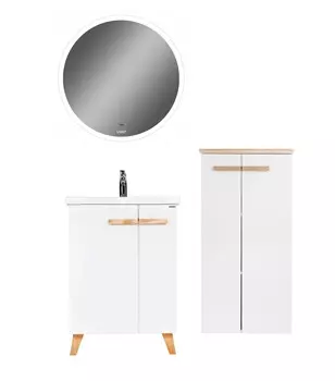 Мебель для ванной Viant Мюнхен 80 напольная, 2 дверцы, белый матовый