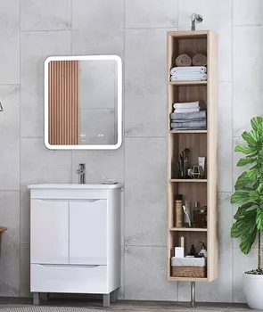 Мебель для ванной Vigo Grani 60 напольная, 1 ящик и 2 дверки, белая