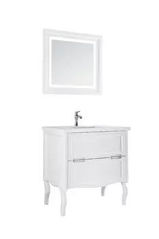 Мебель для ванной Vod-Ok Эльвира 80 с 2 ящиками белая