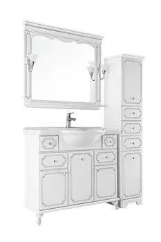 Мебель для ванной Vod-Ok Мариэль 105 белая/серебро