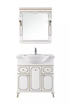 Мебель для ванной Vod-Ok Мариэль 85 белая/золото