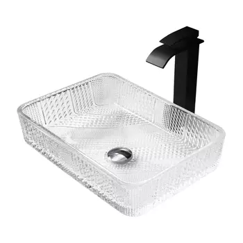 Мебельная раковина Abber Glas AK2312 накладная прозрачная