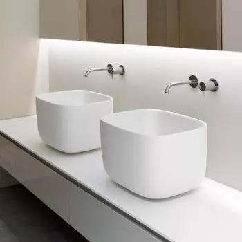 Мебельная раковина Antonio Lupi Poggio 46 накладная, белый