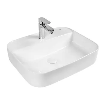 Мебельная раковина Bond Cube S13-500 50х40 накладная, с отверстием под смеситель, белый