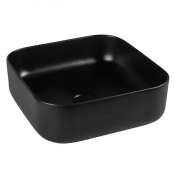 Мебельная раковина Bond Cube S57-388 38,5х38,5 накладная, черный матовый