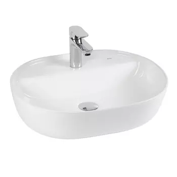 Мебельная раковина Bond Oval S01-500 50х39 накладная, с отверстием под смеситель, белый