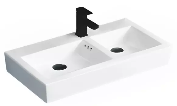 Мебельная раковина Ceruttispa Double Vito 730x400x130 подвесная