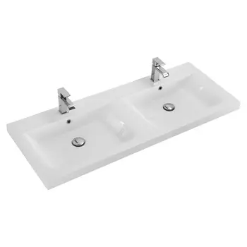 Мебельная раковина Cezares Eco CZR-1200/480-2-LV-MR-ECO 120х48 с двумя чашами, белый