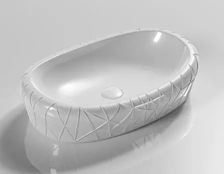 Раковина Gid Creativo 777s накладная 61х39 белая