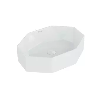 Мебельная раковина Runo Cristallo 50х40 накладная, белый