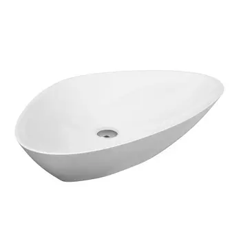 Мебельная раковина Runo Terzo 59х39 треугольная, белый