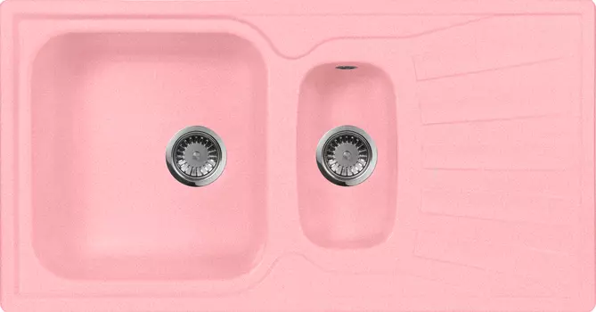 Мойка кухонная AquaGranitEx M-09к розовая